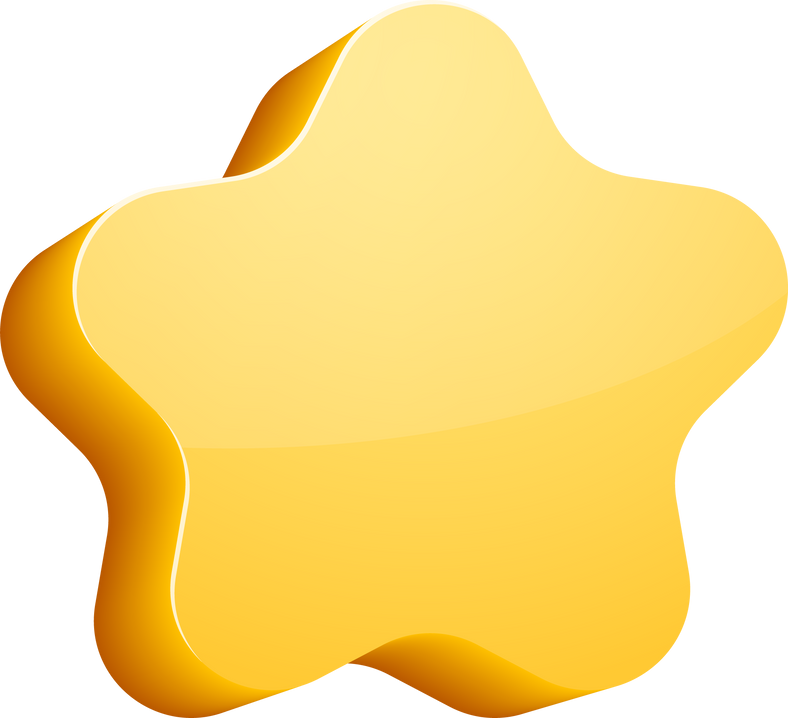 3D Yellow Star